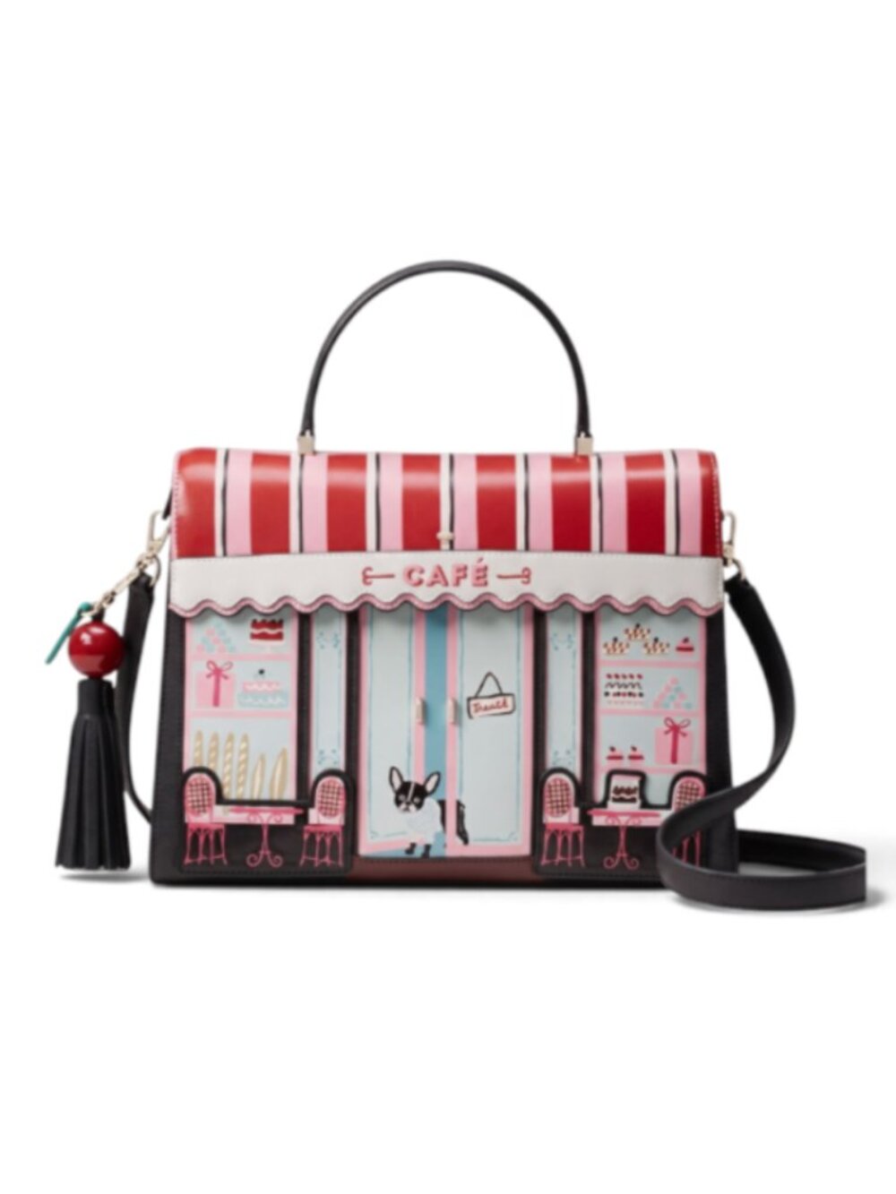 Kate Spade Ma Cherie Cafe Frenchie Satchel NWT Rare Novelty PXRU7957
